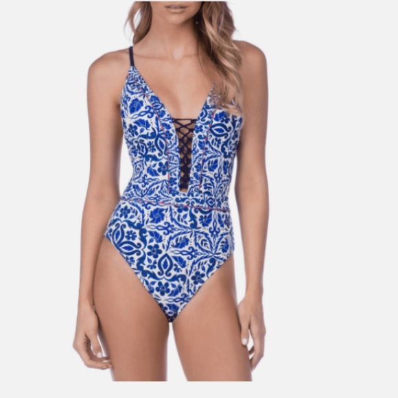 Nanette Lepore Other - Nanette Lepore Talavera Lace-Up One-Piece Women's Swimsuit NL8CM10 XS, M NWT